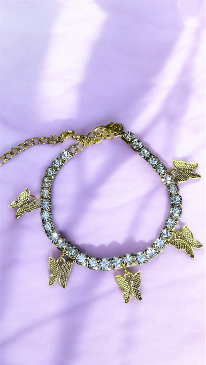 Lily Butterfly Anklet
