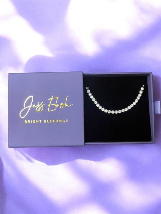 Adjustable Silver Tennis Bracelet