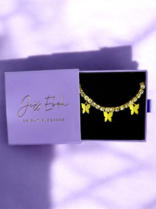 Lily Butterfly Anklet