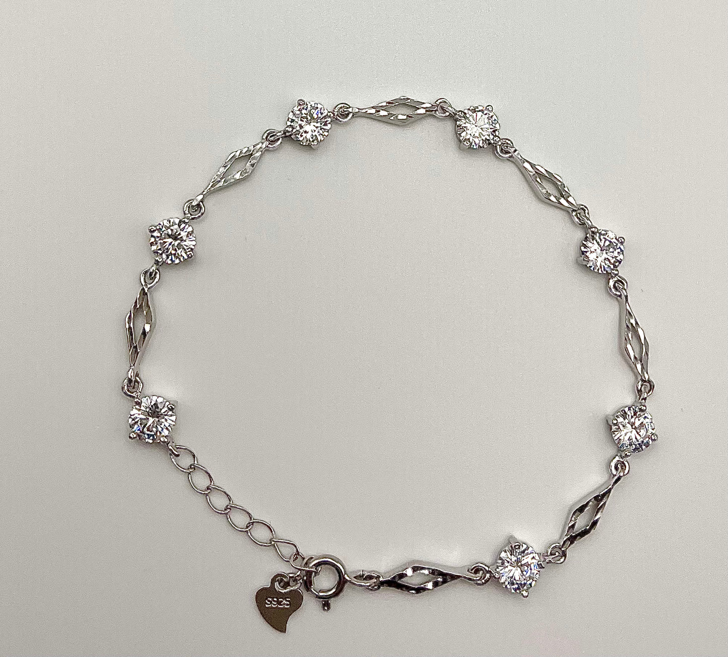 Sterling Silver Crystal Bracelet