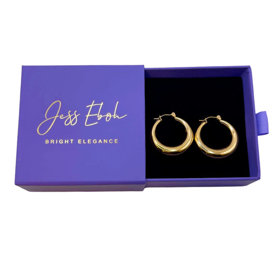 Gold Hoop RoundEarrings