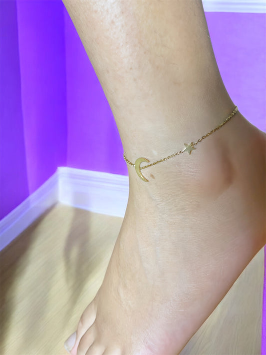Star & Moon Anklet