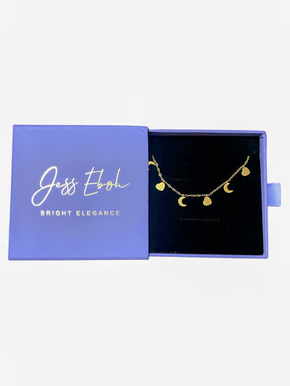 Heart & moon necklace