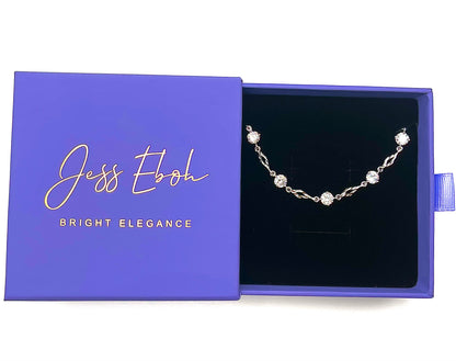 Sterling Silver Crystal Bracelet