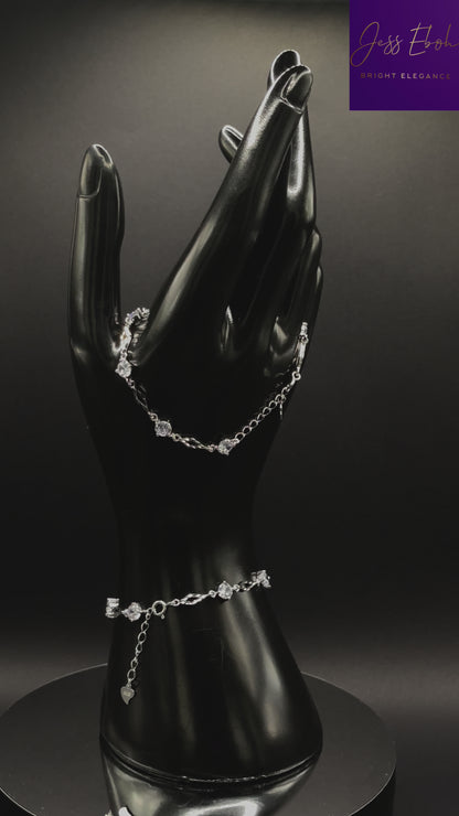 Sterling Silver Crystal Bracelet